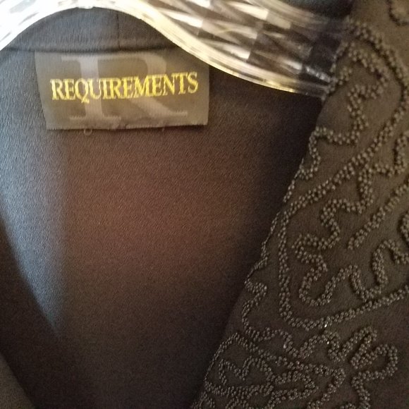 Requirements Black Jacket w Beading Detail 20 - Picture 4 of 8